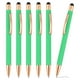 thumbnail image 1 of Bolígrafo de Tinta con Punta Stylus, 6Pcs 2 en 1 Bolígrafo de Metal Tinta Negra Punta Media de 1.0mm para Pantallas Táctiles Estilo 2, Verde Menta, 1 of 6