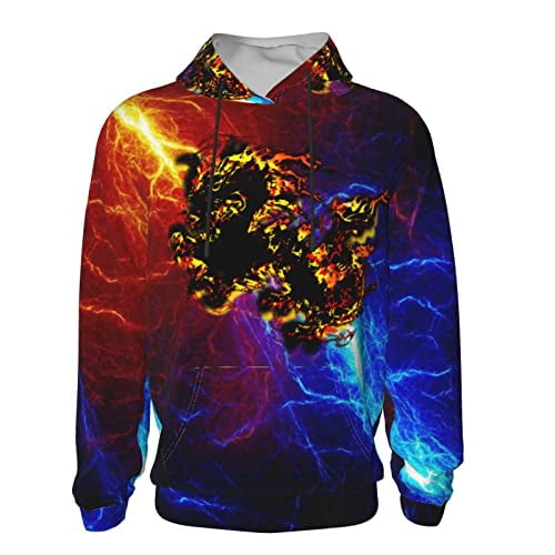 Golden Flame Dragon Hoodie Kids Sweater Boys Girls Teen Sport Hoodie Sweaterlarge