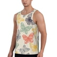 thumbnail image 2 of Fotbe Butterfly Pattern Men's Quick Dry Workout Tank Top Gym Muscle Tee Fitness Bodybuilding Sleeveless T Shirt Breathable Workout Shirt-3X-Large, 2 of 9