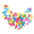thumbnail image 3 of KAKOWELY 200pcs 15mm DIY Doodle Educational Toy Small Natural Wooden Slice Scrapbooking Embellishments DIY Craft Decor (Colorful English Letters Pattern),0.59"X0.59"X0.2", 3 of 4