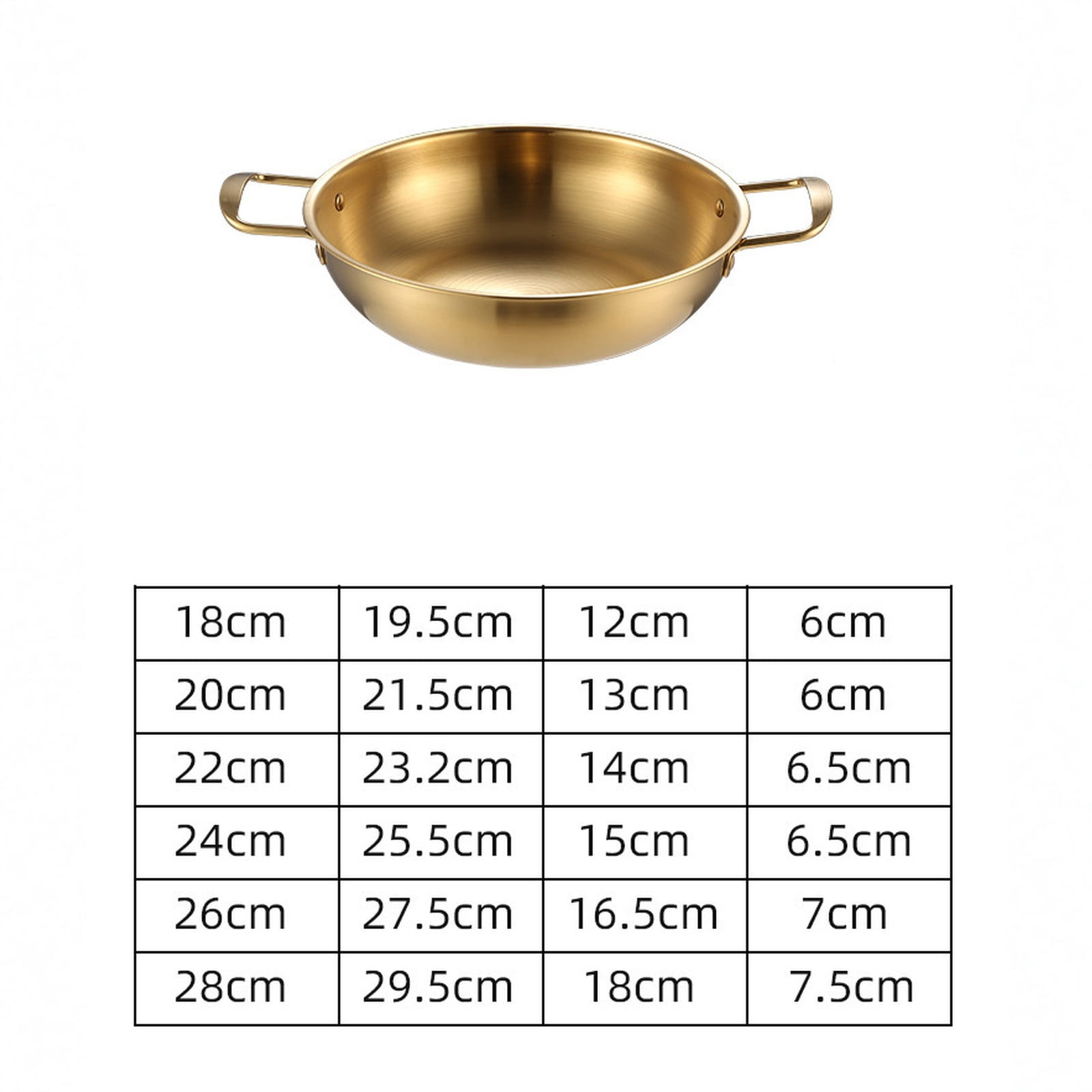 Korean Stainless Steel Ramen Pot, Single - Person Mini Hot Pot with Double Handles, Golden & Silver Color Options, 8 - Inch Size - Suitable for Home Gas Stoves, Seafood Cooking, Instant Noodles, Indi
