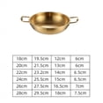 thumbnail image 3 of Korean Ramen Pot Stainless Steel Soup Pot, 20cm Double Handle Hot Pot for Instant Noodles and Seafood, Small Stockpot for Gas and Electric Stovetop, Gold/Silver, 3 of 6