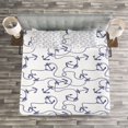 thumbnail image 3 of Ambesonne Anchor Quilted Bedspread Set 3 Pcs, Hand Drawn Anchors, King Size, undefined, 3 of 3