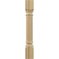 thumbnail image 2 of Ekena Millwork 5"W x 5"D x 35 1/2"H Richmond Fluted Cabinet Column (Top Block: 6", Bottom Block: 7"), Cherry, 2 of 7