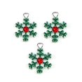 thumbnail image 1 of Dijes de copos de nieve navideños, colgantes de copos de nieve, accesorios de joyería navideños para hacer joyas, 20 piezas, 1 of 4
