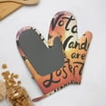 thumbnail image 4 of Hirioo Not All Who Wander Are Lost for Silicone Oven Mitts for BBQ, Baking, Cooking, Set of 2, Heat Resistant 260℃, Non-Slip Kitchen Essentials, 4 of 6
