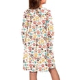 thumbnail image 3 of DISNIMO Colorful Paw Print Dress for Girls Heart Dress Kids Long Sleeve Dresses Girls 3-4 Dress Children Girls Dresses Fall Girls Dresses Midi Length Dress for Kids Swing Dress GirlsDresses, 3 of 7