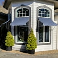 thumbnail image 3 of Awntech 10.38 Ft Charleston Sloped Fixed Awning with Scrolled Iron Arms (124.5in x 24in x 36in), Dusty Blue, 3 of 3