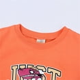 thumbnail image 5 of Wuxian Boys Girls Sweatshirts Cotton Long Sleeve Crewneck Cartoon Animals Dinosaur Printed Pullover Toddler Kids Winter Warm Shirt Base Clothes,Orange,12-24 Months, 5 of 9