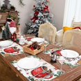 thumbnail image 6 of Christmas Placemats Set of 4,Have a Sweet Christmas Placemats Dining Table Mat Set,12x18 Washable Stain Resistant Wipeable Cloth Placemat for Kitchen Buffet Parties, 6 of 7