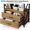 thumbnail image 5 of Tribesigns 5-Tier Bookshelf, 70.86 in. Industrial Bookcase with 2 Drawers for Living Room, Bedroom, Home, Office, 5 of 5