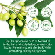 ALIVER Neem Oil, 100% Pure & Natural, Unrefined & Hexane Free, Virgin Cold Pressed Neem Oil, Skin Care & Hair Care, Good for Dry Skin to Moisturize, 2.02 Fl Oz