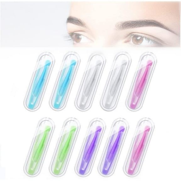 LYTIVAGEN 10 PCS Contact Lens Tweezers, Tweezers and Suction Stick with Small Box Contact Lenses Inserter Remover for Travel and Outdoor Activities