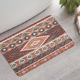 thumbnail image 2 of Boho Red Southwestern Ethnic Pattern Bathroom Rugs Mat,Non Slip Microfiber Bathroom Rug,Rubber Backing,Soft Bathroom Mats for Bathroom Floor,Tub and Shower,17x27in(43x68cm), 2 of 5