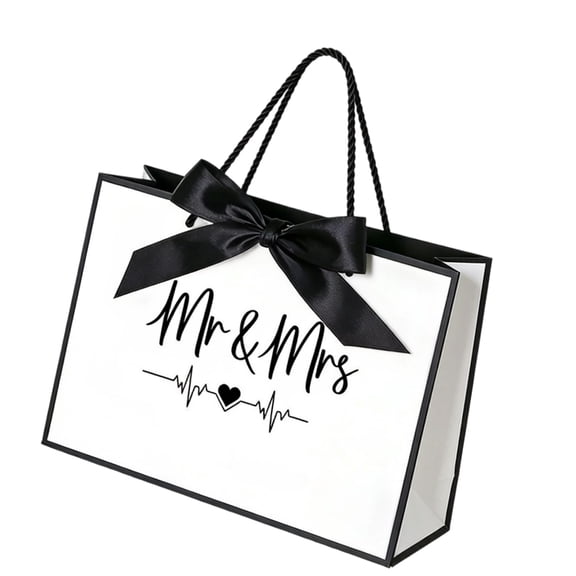 Lynono White Cardstock Wedding Present Bag ElegantG1ftBag for Multiple Items Giveaway