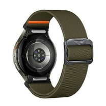 Nylon Watch Band Compatible with Samsung Galaxy Watch 7/6/5/4 40mm,for Men Women,Adjustable Elastic Sport Breathable Loop Replacement Strap Wristbands for Samsung Watch Band,Armygreen
