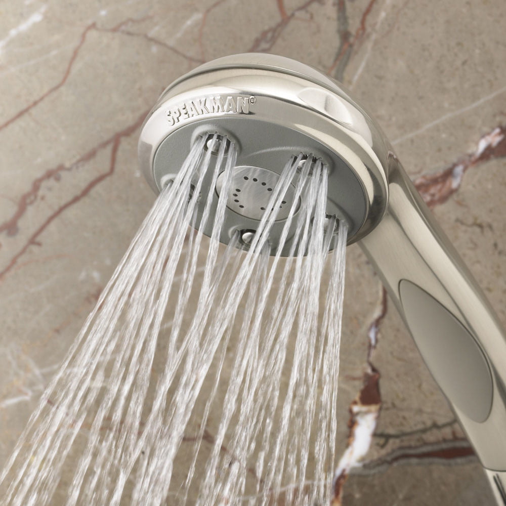 Speakman Napa Anystream Multi-Function Adjustable Handheld Shower Head, 2.5  GPM, Brushed Nickel