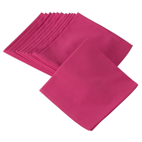Solid Bold Colors 20-Inch Square Cotton Cloth Napkin - 16 Colors (Fuchsia, Sold per 4)