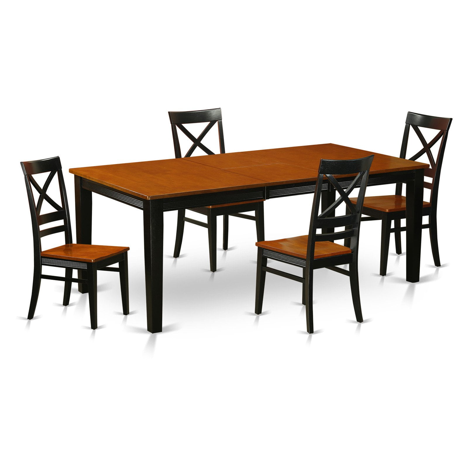 East West Furniture Quincy 5 Piece Cross And Ladder Dining Table Set East West Furniture Quincy 5 Piece Cross And Ladder Dining Table Set