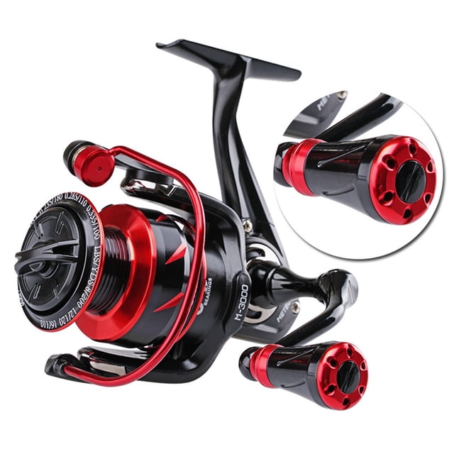 Spinning Reel Aluminium Handle Max Drag 8KG 9+1BB And Spool 5.2:1 Speed Multicolor Wheel Carp Fishing Reels ,Rigid Aluminum Skeletal Frame