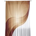 thumbnail image 6 of Chocolate Color Wavy Brown Tulle Curtains for Bedroom Modern Sheer Voile Curtains Home ration Kitchen Window Curtains, 6 of 7