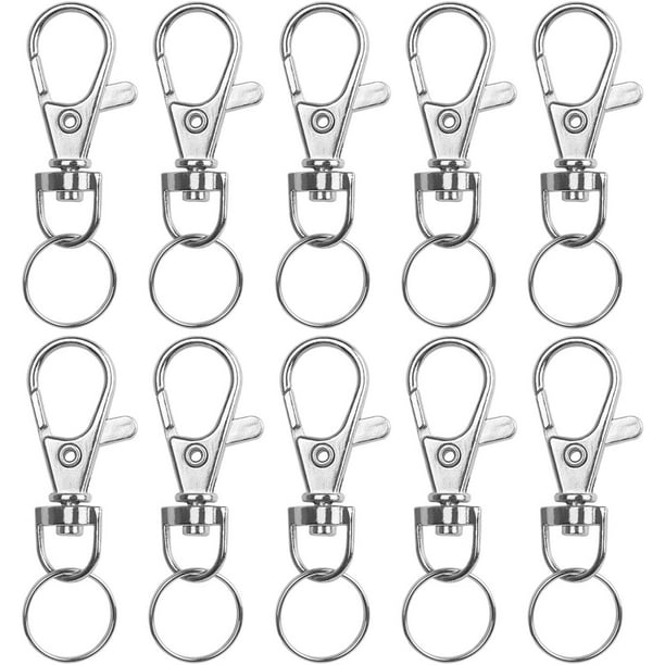 50PCS Metal Swivel Clasp with Key Ring, Small Lobster Claw Clasp, Swivel  Hook Key Ring Jump Ring for Lanyard, Key, Charm, Jewelry, Art Crafts 