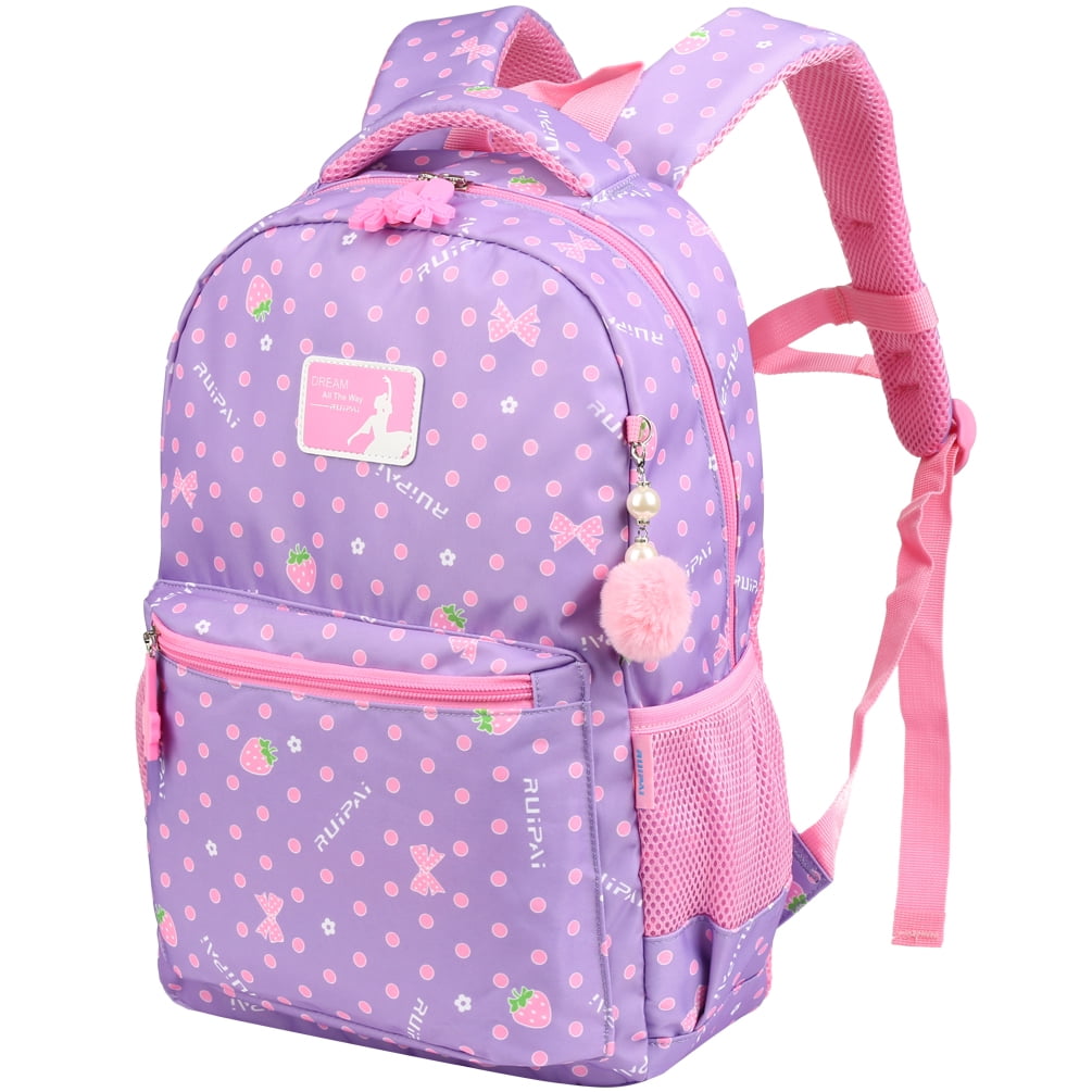 purple school bag