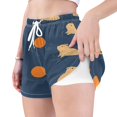 thumbnail image 4 of FORMRS Womens Swim Shorts Mesh Liner Quick Dry Casual Beach Board Bottom with Pockets, Sizes S-2XL, Blue Capybaras, 4 of 9