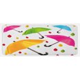 thumbnail image 1 of Colorful Kitchen Mat, Several Sized Umbrella Motif with Leaf Droplets Water Climate Security Design, Plush Decorative Kitchen Mat with Non Slip Backing, 47" X 19", Multicolor, by Ambesonne, 1 of 1