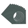 thumbnail image 3 of Dark Grey Suede Picture Frame Mat for 14x14 Frames - Circle Opening for 10x10 Photos - 10 Mats, 3 of 7