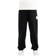 thumbnail image 2 of CYRBOKO Sweatpants for Boys, Cotton Elastic Waist Lightweight Loose Athletic Pants Black Size 12-13 T, 2 of 6