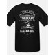 thumbnail image 2 of No necesito terapia, solo para ir en kayak - Colección 6700 de camisetas gráficas de manga corta para hombre, color negro - Suaves, transpirables y cómodas, corte regular, camisetas informales, 2 of 7