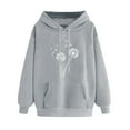 thumbnail image 2 of WJHWSX Womens Hoodies,Hoodies for Women,Comfort Fit,Easy Care,Polyester,Gray,2XL(US:12), 2 of 3