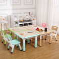 thumbnail image 4 of Garvee Kids Table and 4 Chairs Set, Height Adjustable Toddler Table and Chair Set, Graffiti Desktop, Children Multi-Activity Table for Art, Craft, Reading, Learning, Non-Slip Feet For Ages 2-10, 4 of 10