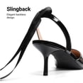 thumbnail image 5 of DREAM PAIRS Women's Slingback Kitten Low Heel Closed Toe Ankle Strap Heels Pointed Toe Strappy Pumps Shoes Party Wedding Dress Shoes, 5 of 7