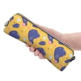 thumbnail image 4 of XMXT Leather Pencil Case, Yellow Abstract Geometric Elements Large Capacity Pencil Pouch for Student Teens Women, 4 of 9