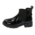thumbnail image 1 of NECHOLOGY Botas Mujer Adulto Femenino Zapatos Botines de mujer Botas de tobillo de tacón grueso de cuero de color sólido de estilo británico de moda para mujer (Black, 7), 1 of 7
