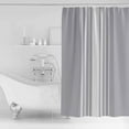 thumbnail image 4 of 54x78 Inch Shower Curtain Decorative Light Grey Striped Bathtub Bath Curtains Fabric Waterproof Bathroom Decor White Simple Neutral Modern Small Stall Shower Curtain Set with 12 Hooks, 4 of 6