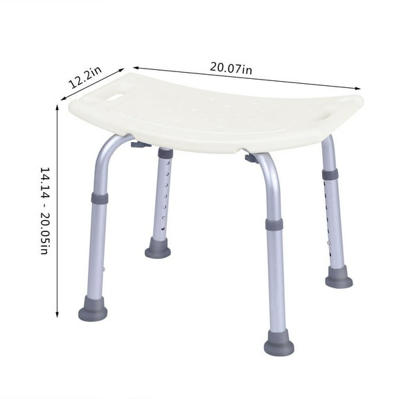 FCH Shower Bench Bathtub Stool Seat for Elderly White