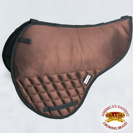 - TA212F- HILASON ENGLISH TREELESS GEL SADDLE PAD WITH ANTI-SLIP - BROWN