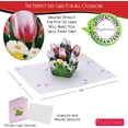 thumbnail image 6 of IOYOUNOW Tulips Flower Bouquet PopUp Card - 3D 5 x 7” Popup Birthday Cards Flower Greeting Cards, Mother’s Day Card Pop Up, Anniversary, Thinking of You, Thank You Card, 6 of 7