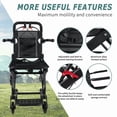 thumbnail image 3 of Adult Transport Wheelchair Foldable Portable Travel Wheelchair with Swivel Armrest, Aluminum Alloy Ultra Light Frame for Seniors Travel with Travel Bag, 3 of 8