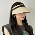 thumbnail image 2 of CoCopeaunts Empty Top Sun Straw Hats For Women Summer Wide Brim UV Protection Sunshade Hats Outdoor Beach Sun Cap For Lady Visor Cap Gorros, 2 of 6