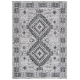 thumbnail image 2 of SAFAVIEH Courtyard Davin Geometric Indoor/Outdoor Area Rug, Light Grey/Charcoal, 6'7" x 9'6", 2 of 9