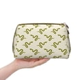 thumbnail image 4 of Easygdp Green Snake Leather Makeup Bag Zipper Pouch Travel Cosmetic Organizer for Women and Girls, Make up Bag with Zipper, 4 of 8