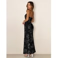 thumbnail image 3 of Merokeety Womens Summer Maxi Tube Dress Floral Mesh Formal Party Long Dresses Black l, 3 of 5