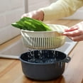 thumbnail image 3 of Cesta para lavar verduras, juego de cuenco colador de drenaje, lavabo y cesta para limpieza de alimentos y verduras, 3 of 5