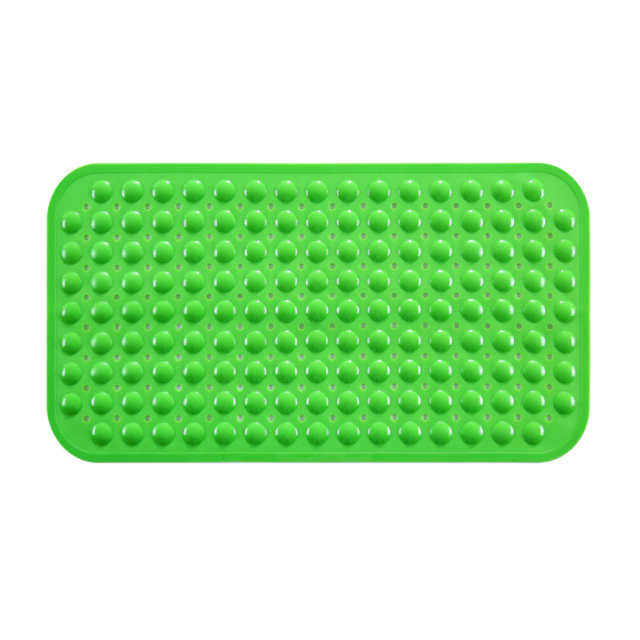 Alfombra de Baño Antideslizante, Antimoho, Ecológica e Insípida, Alfombra de Baño y Cocina, Masaje con Ventosa, Fija Verde (79*39cm) Rojo Verde