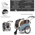 thumbnail image 2 of MOJAY 3-in-1 Dog Bicycle Trailer, Dog Stroller, and Dog Jogging Stroller, Off-road Bike Trailer Blue, 2 of 6