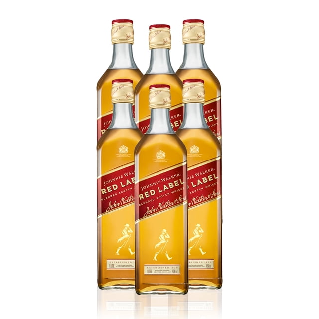 Pack De 6 Whisky Johnnie Walker Red Label 1Lt Imp